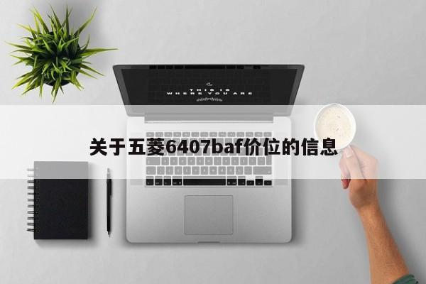 关于五菱6407baf价位的信息